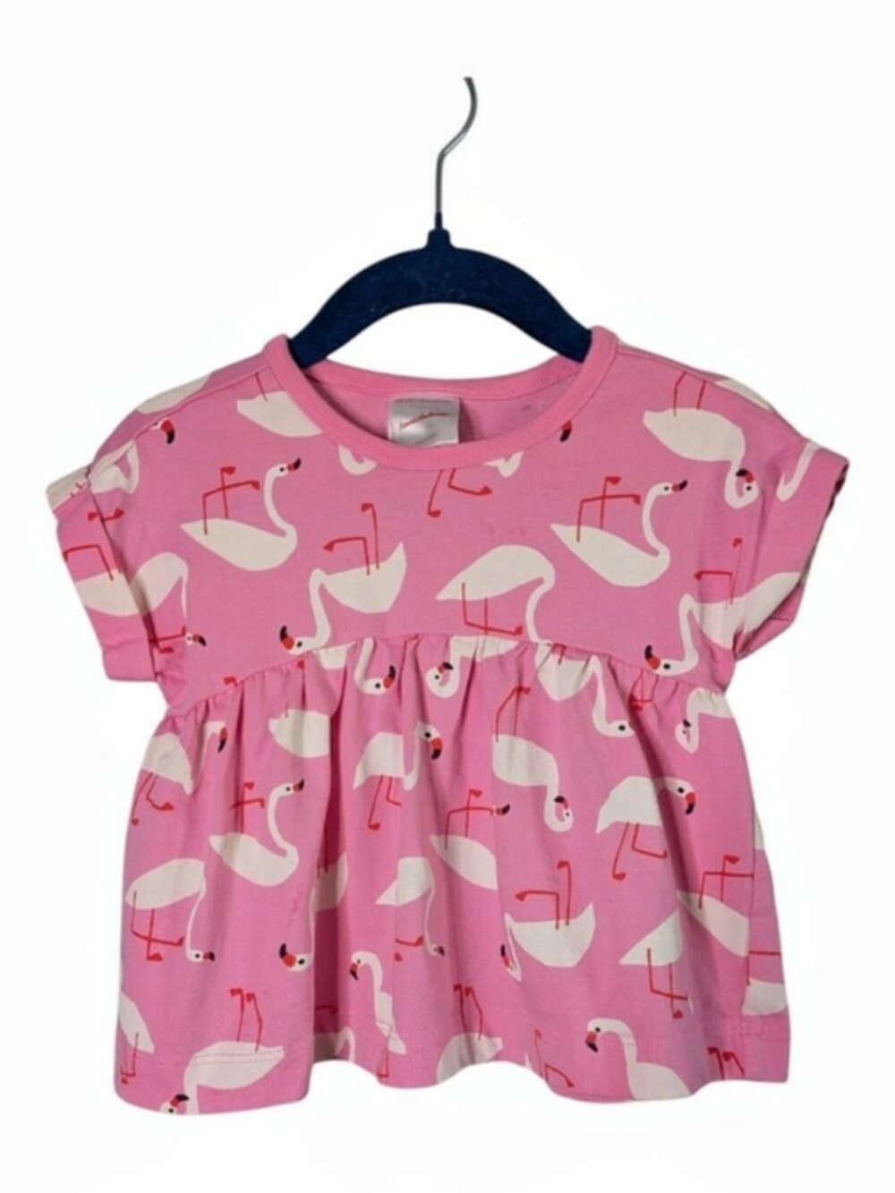 Hanna Andersson Tunic Top Flamingos on Azalea Pink Size 6-12 Months